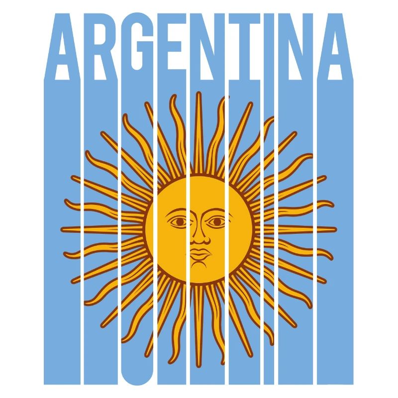 drapeau de l’Argentine t-shirt design sol de mayo
