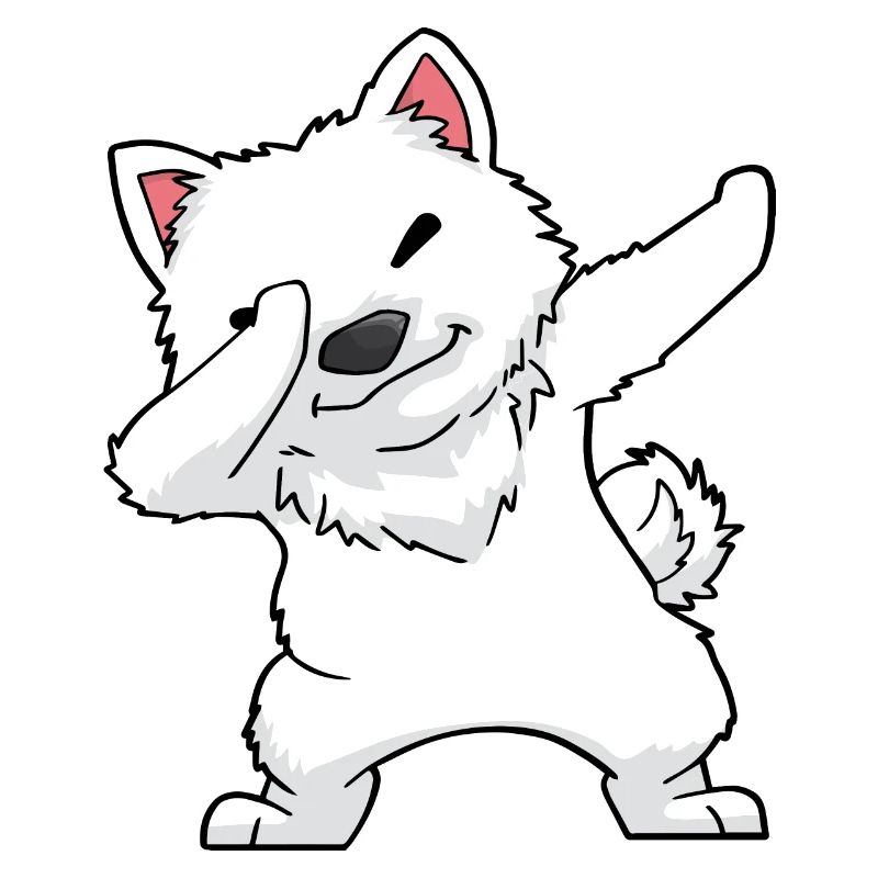 Samoyed Dabbing Kawaii