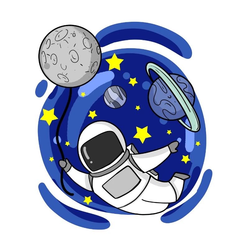 Astronaut Moon Balloon