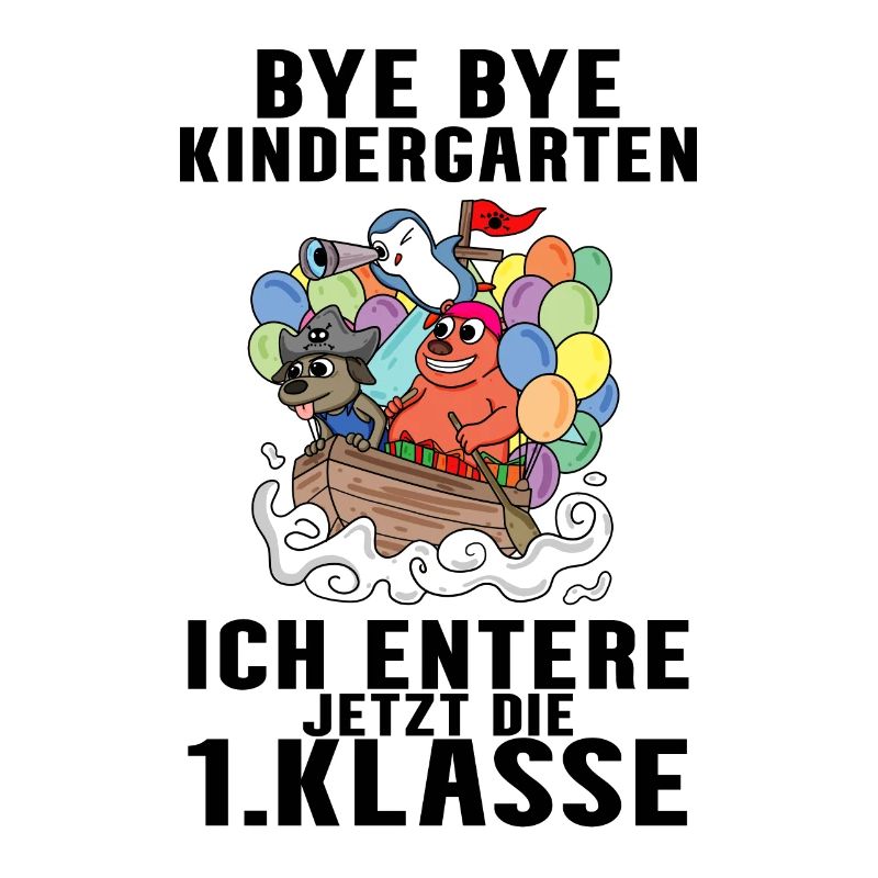 1 Klasse Einschulung Pirat Schulkind Geschenk