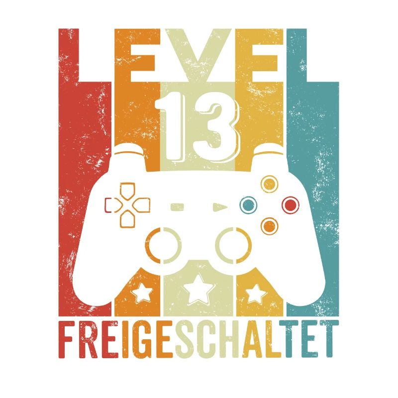 Level 13 Freigeschaltet Geburtstag Junge Mädchen