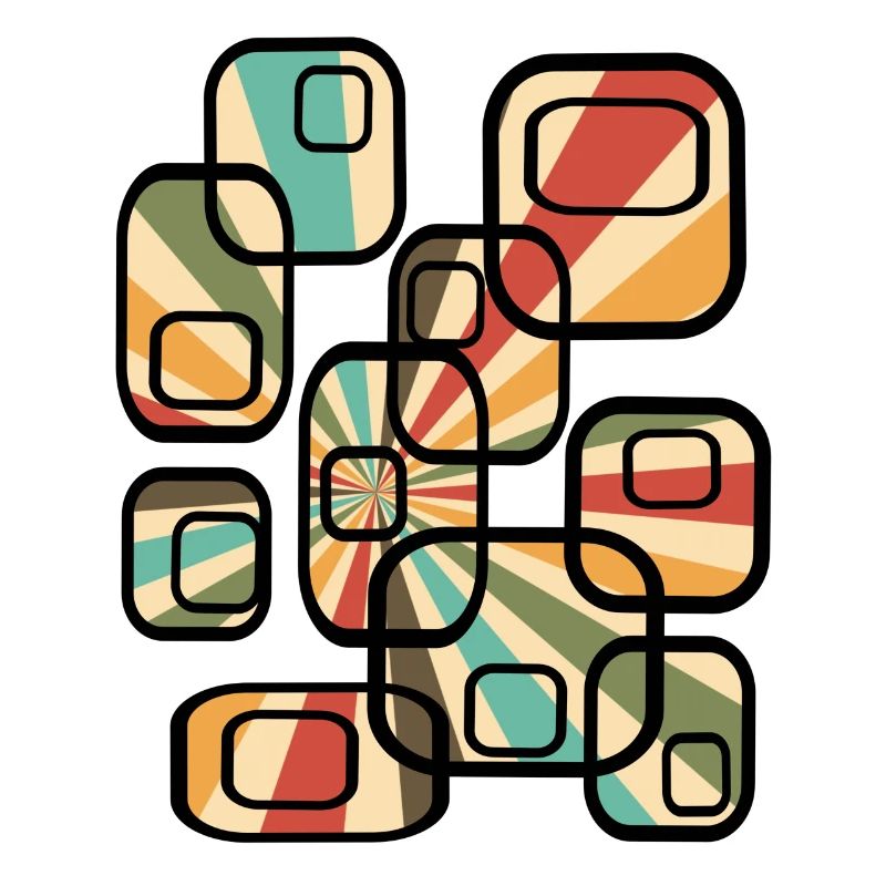 70s wallpaper pattern cuboid retro pattern