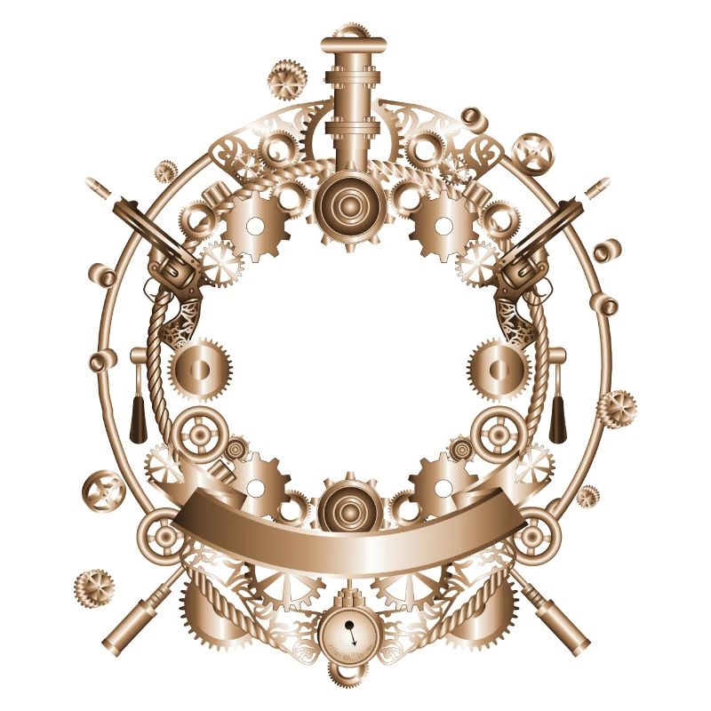 Cadre Steampunk en look de machine à vapeur