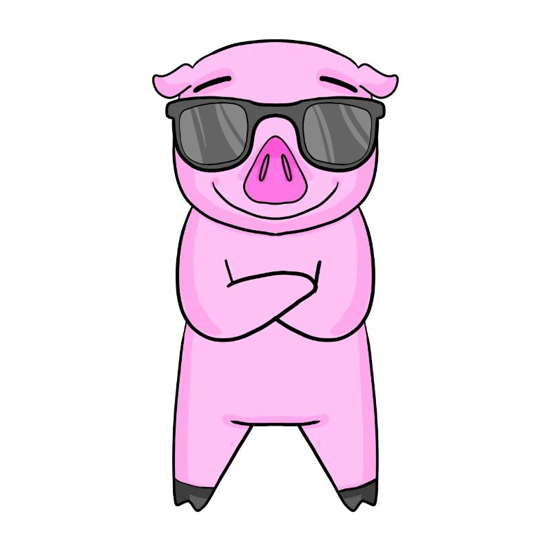 Schwein mit Sonnenbrille
