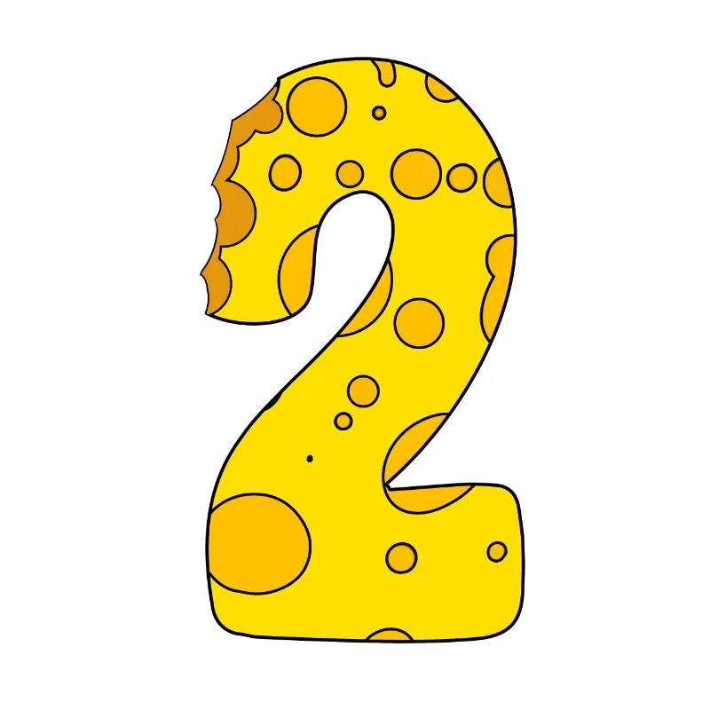 Number 2 Digit Cheese