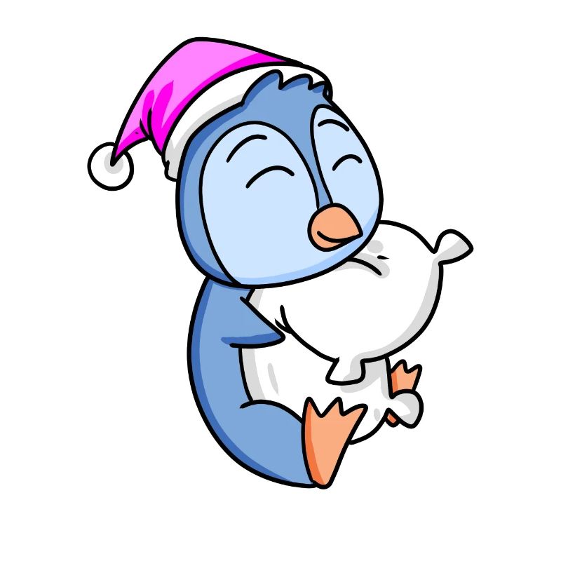 Pingouin avec oreiller