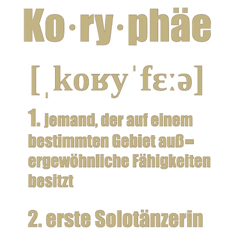 koryphäe in gold