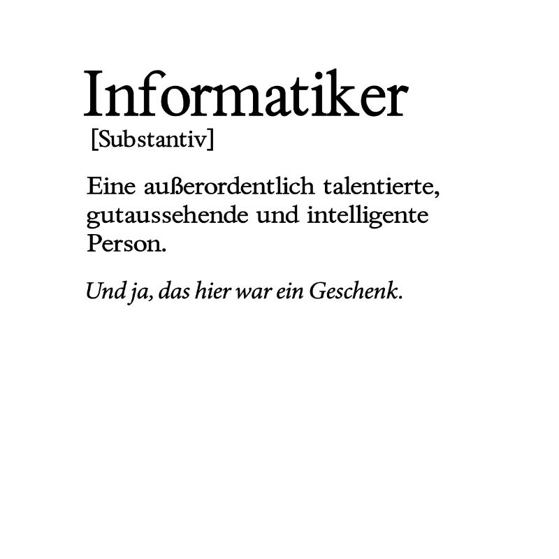 Informatiker Talent Programmierer IT Informatik