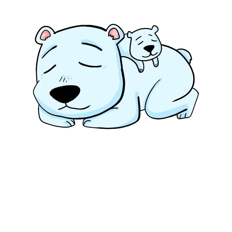 Eisbär mit Baby Eisbär
