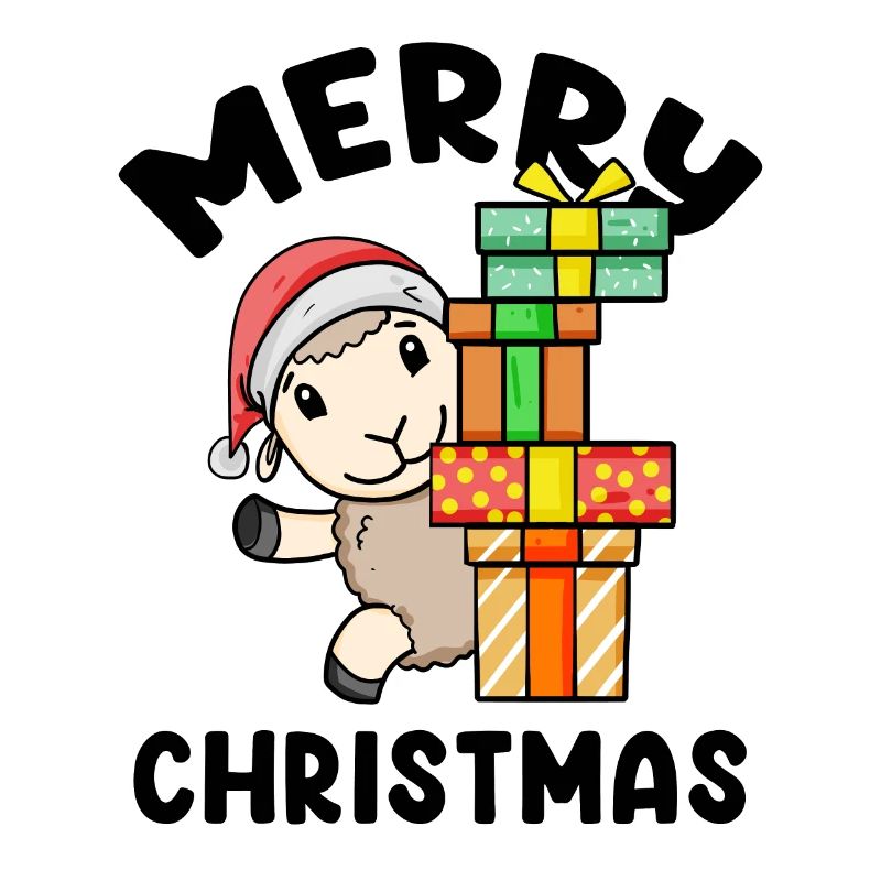 Frohe Weihnachten Schaf mit Geschenke