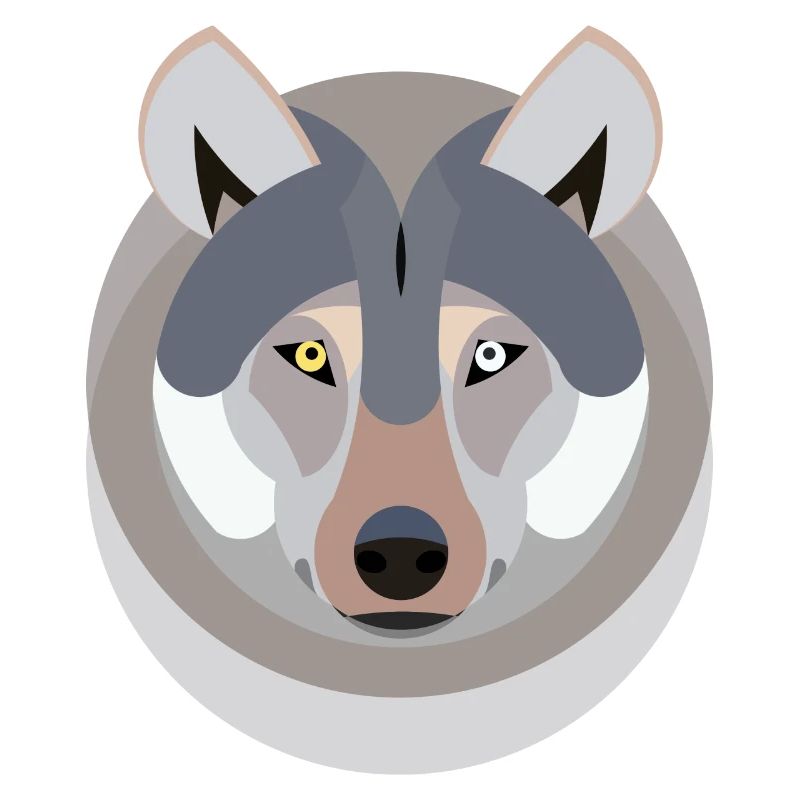 Wolf as a graphic