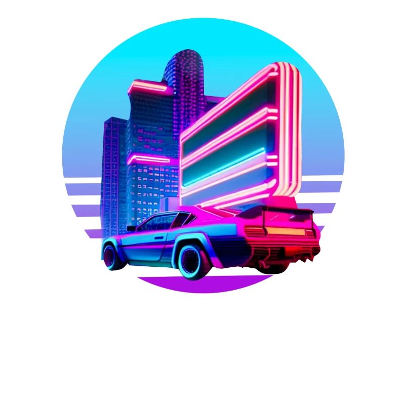 Retro Wave 80s Vaporwave Sunset