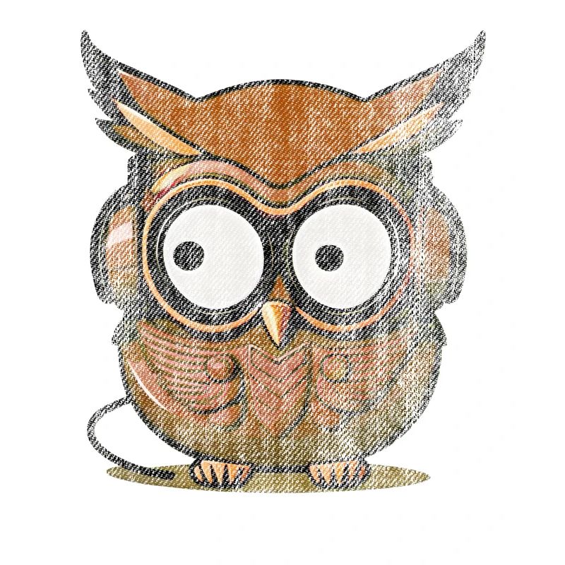 Eule stonewashed look braun Kopfhörer