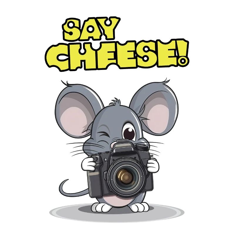 Dites fromage ! - Design de souris amusant avec caméra