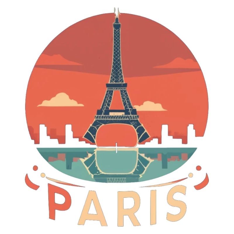 Cercle du coucher de soleil à Paris