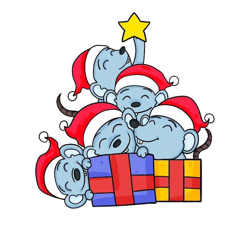 Arbre de Noël de l’arbre de Noël de la souris