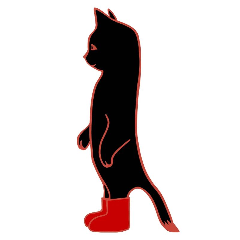 Chat Noir avec Bottes Rouge 
