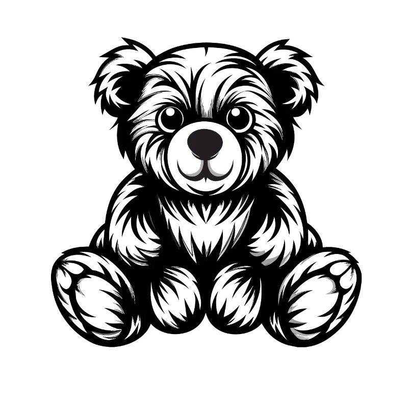 Mignon Monochrome Teddy Bear Design
