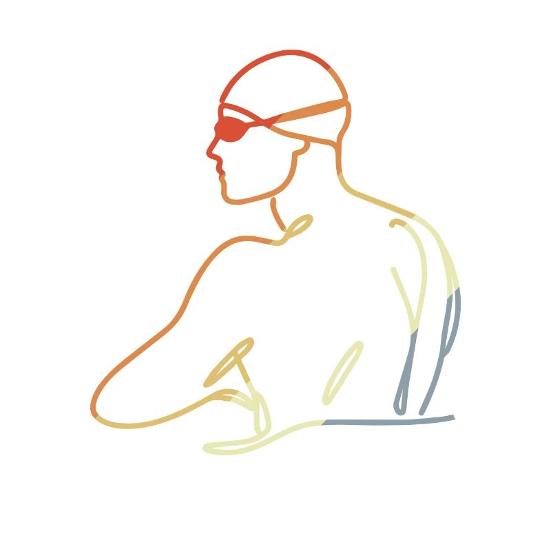 Professional Swimmer Drawing