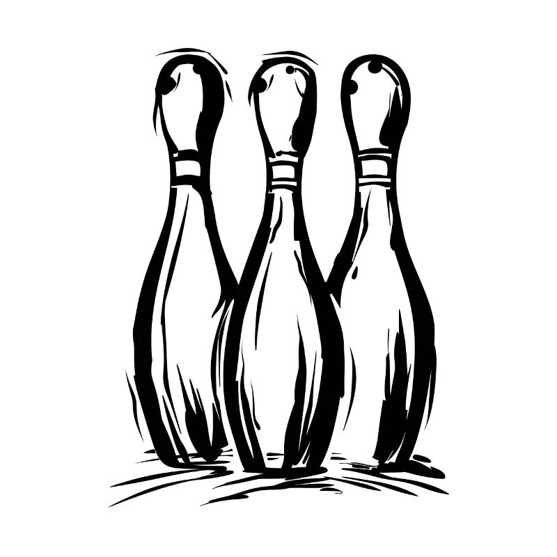Bowling Pins Drawing