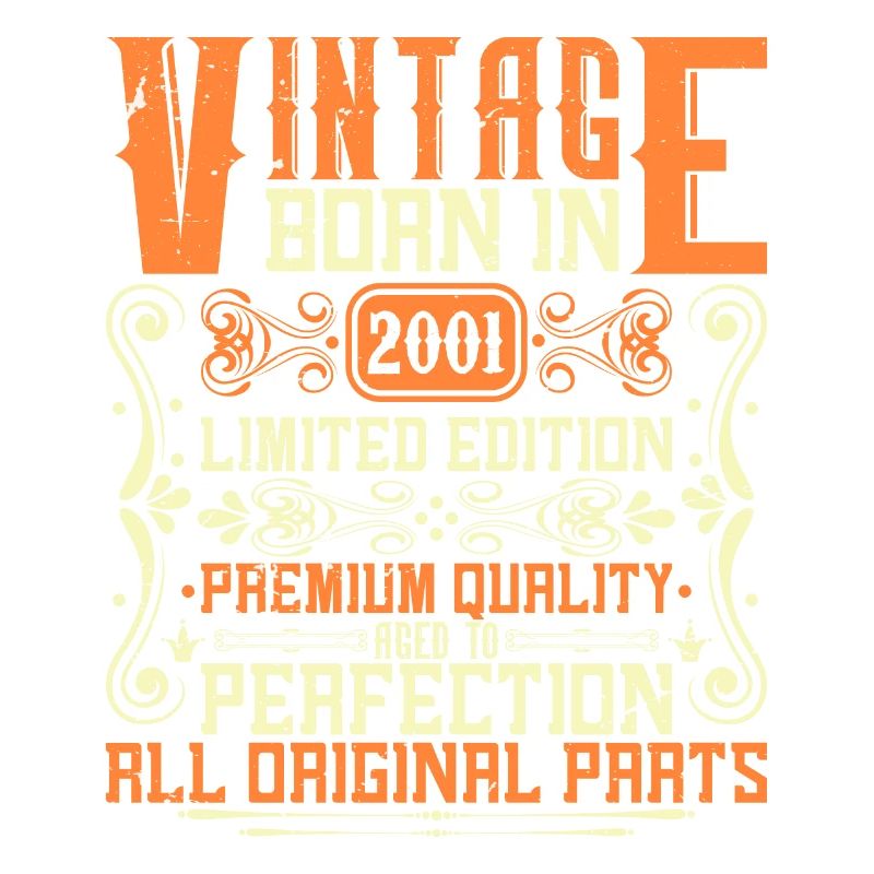 2001 Né 2001 - Année de construction 2001 Anniversaire 2001