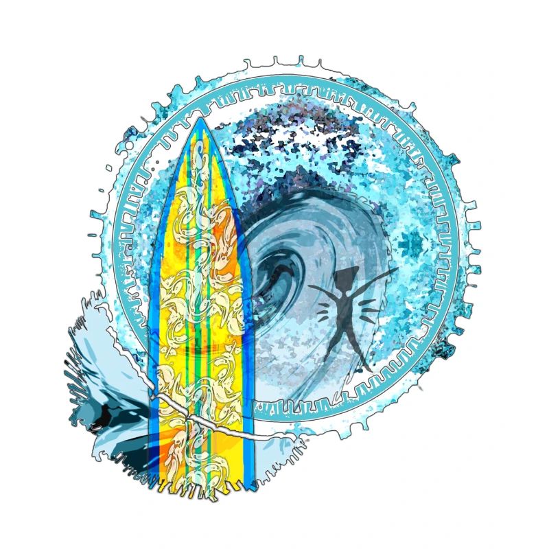 Vagues de surf Abstrait Impression d’art