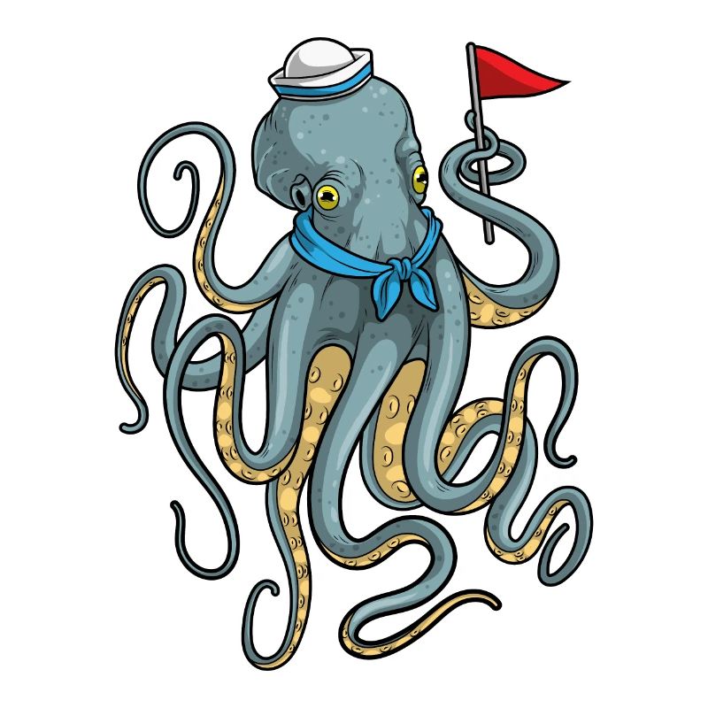 Drapeau marin pieuvre
