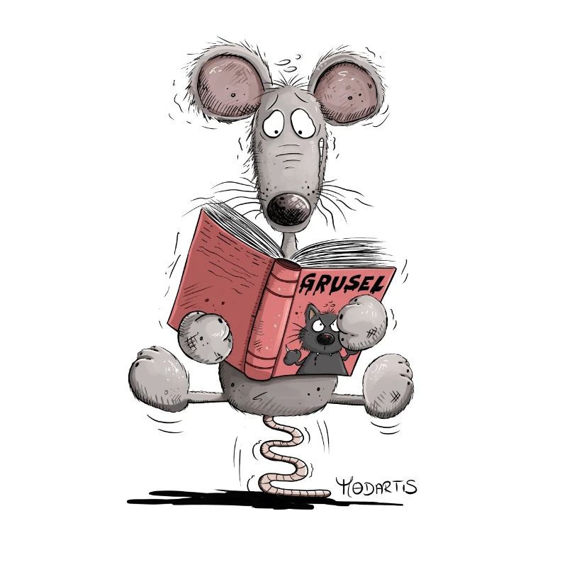 Bookworm Rat Book Reading Bookworm