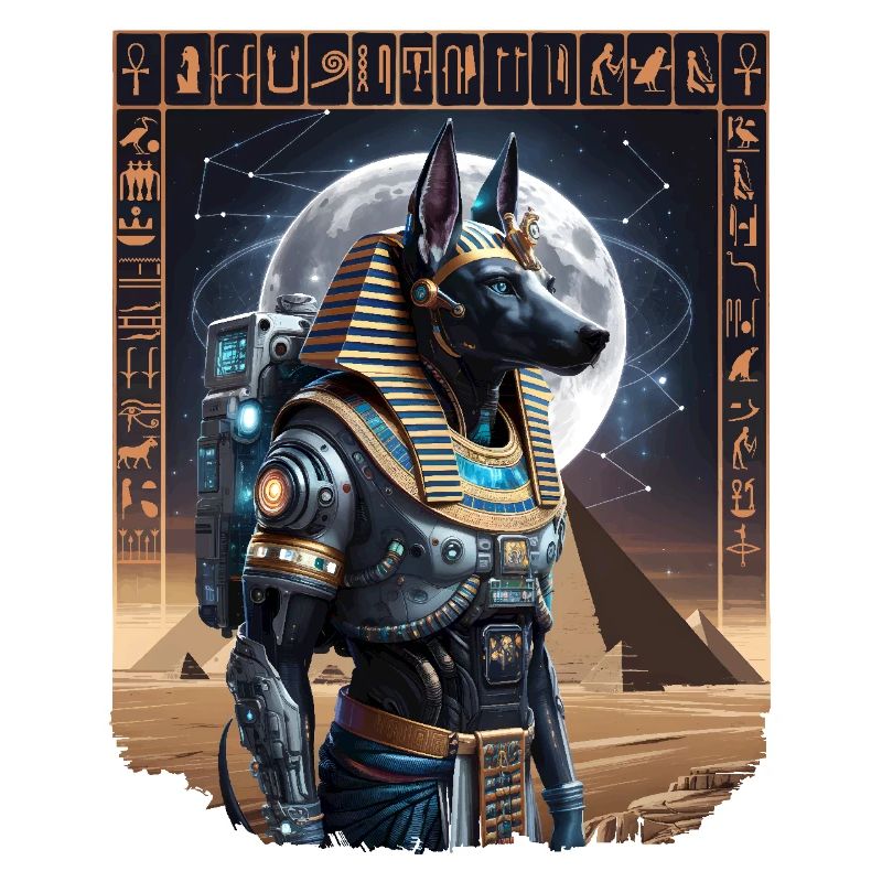 Antikes Anubis-Astronauten-Sci-Fi-Design