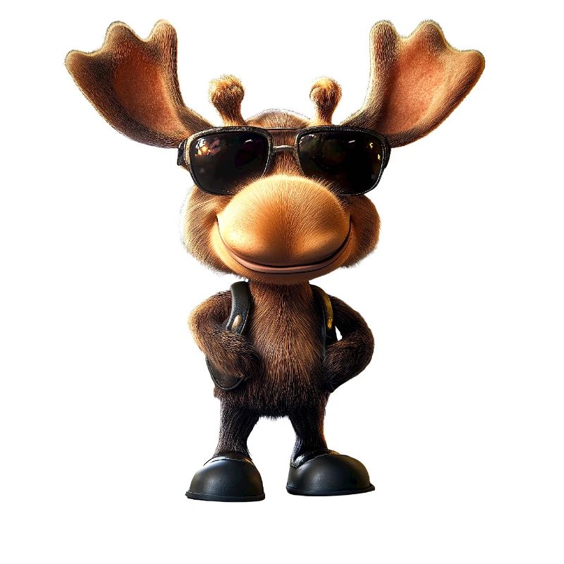 Elch Moose Elchbulle Geweih Hirsch Wilde Elche