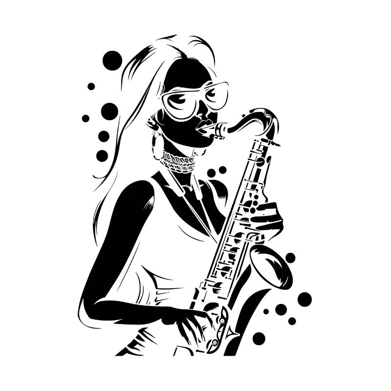 Dessin de saxophoniste