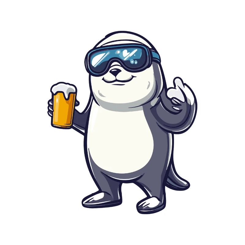 Robbe Tier Apres Ski Bier Comic