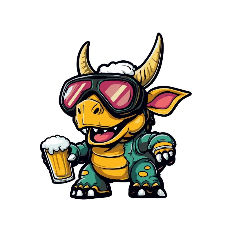 Dinosaur triceratops Après Ski Beer