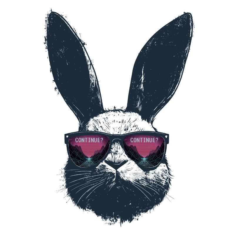 Retro Bunny Sunglasses Synthwave Gaming Gift