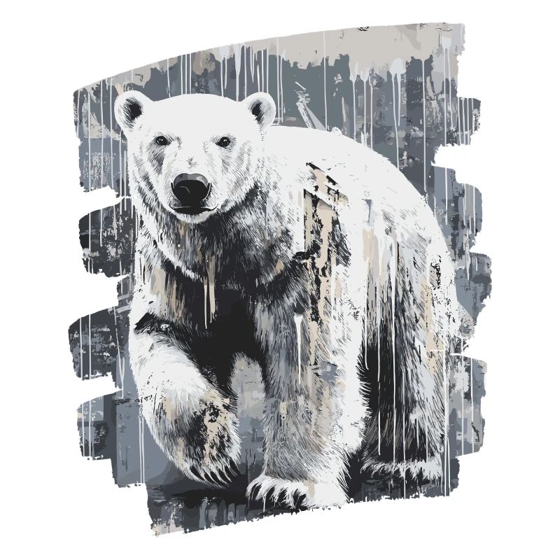 Eisbär Graffiti Sprayer