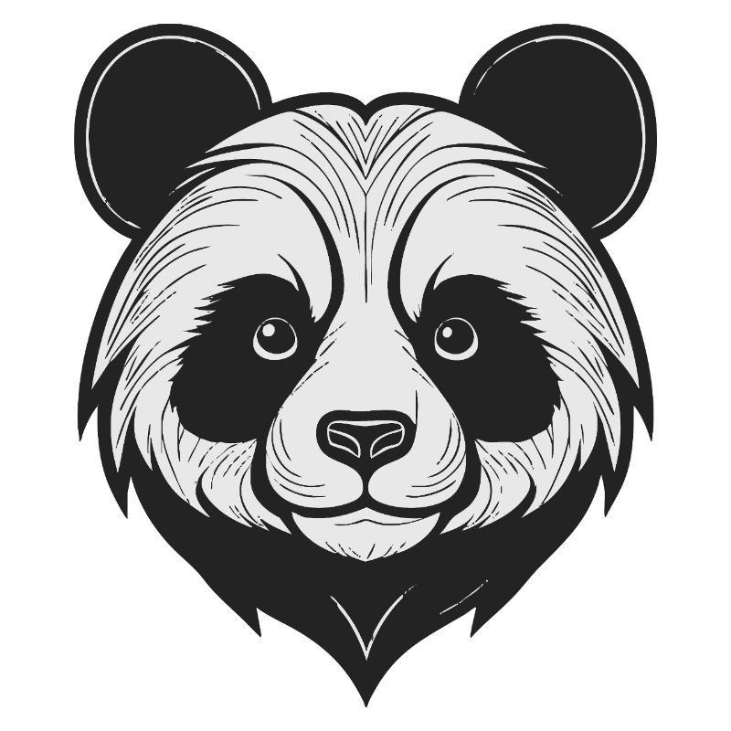 Conception de masque de panda charmant