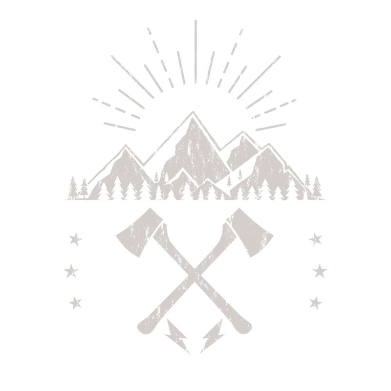 Rugged Mountain Sunrise Axe Emblem