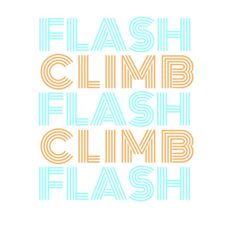 Escalade éclair escalade Bouldering Style Font