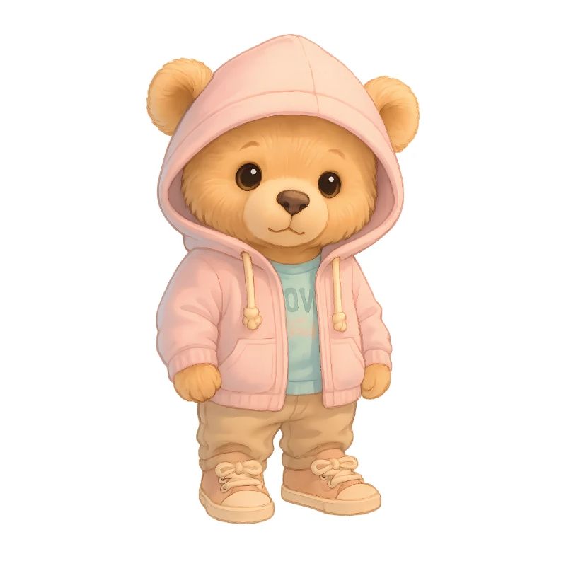 Ours à capuche mignon