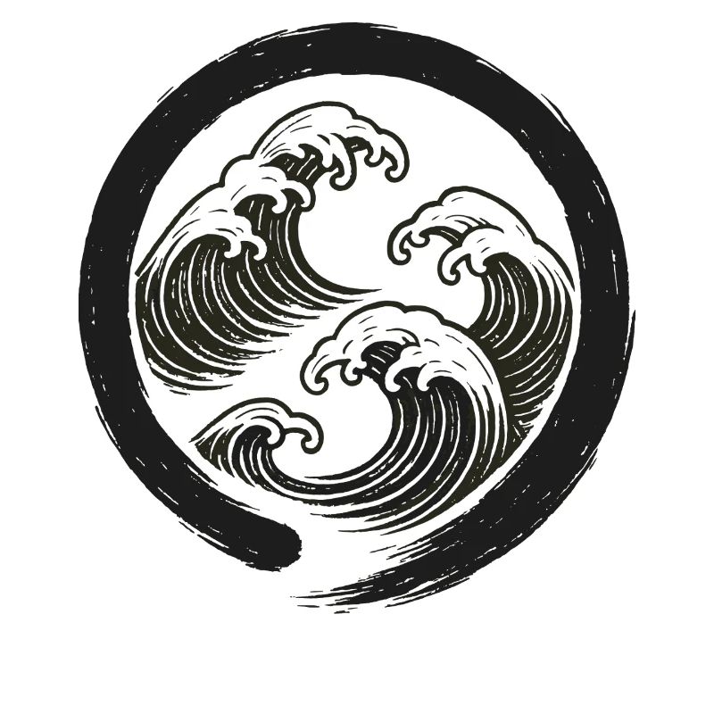 Zen Waves Enso Circle Symbol