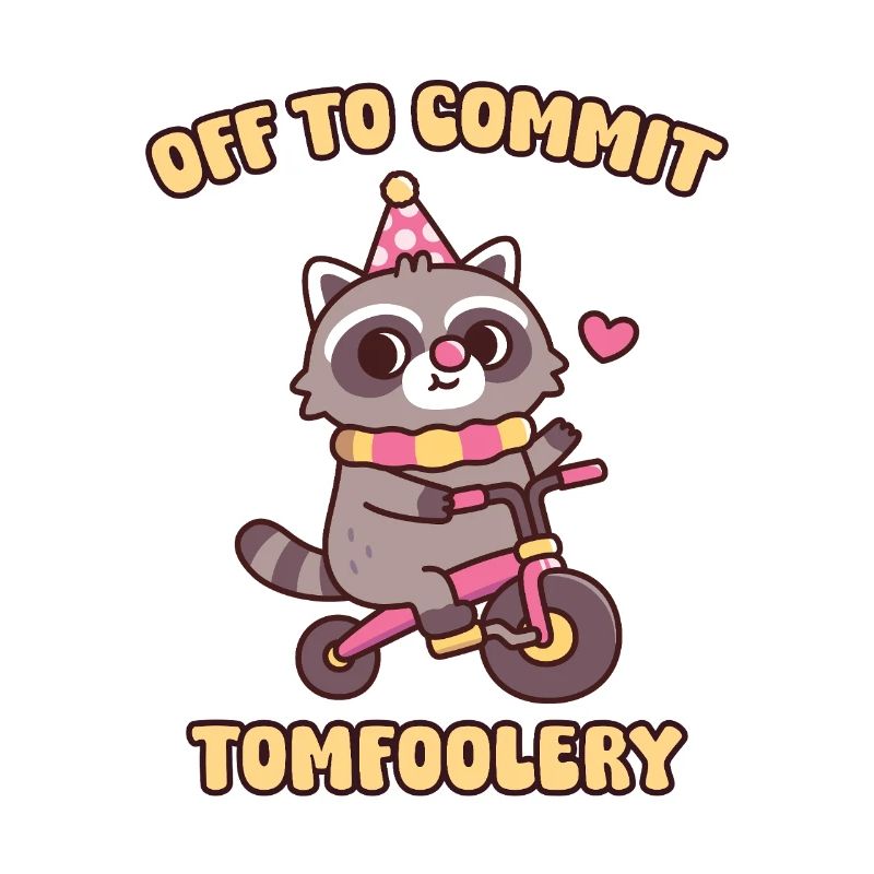 Cute Raccoon Clown Off To Commit Tomfoolery