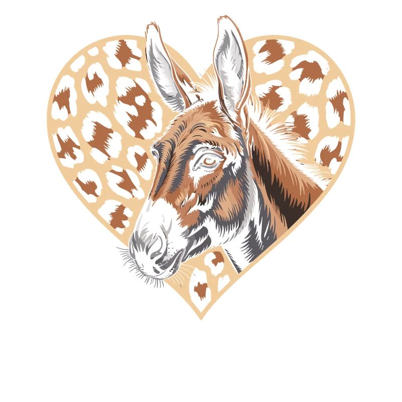 Donkey with a leopard heart