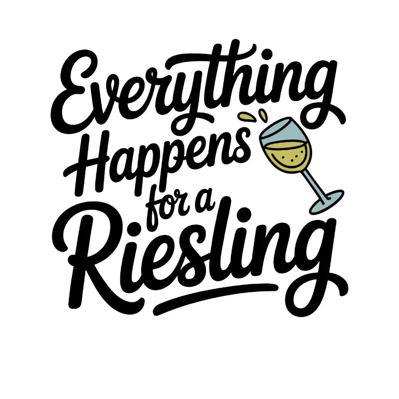Wine Wine Drinker Everything Happens For A Riesling