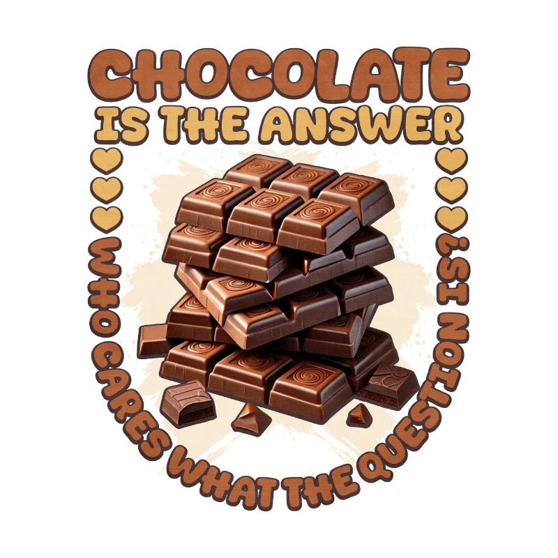 Chocolate design with a humorous message