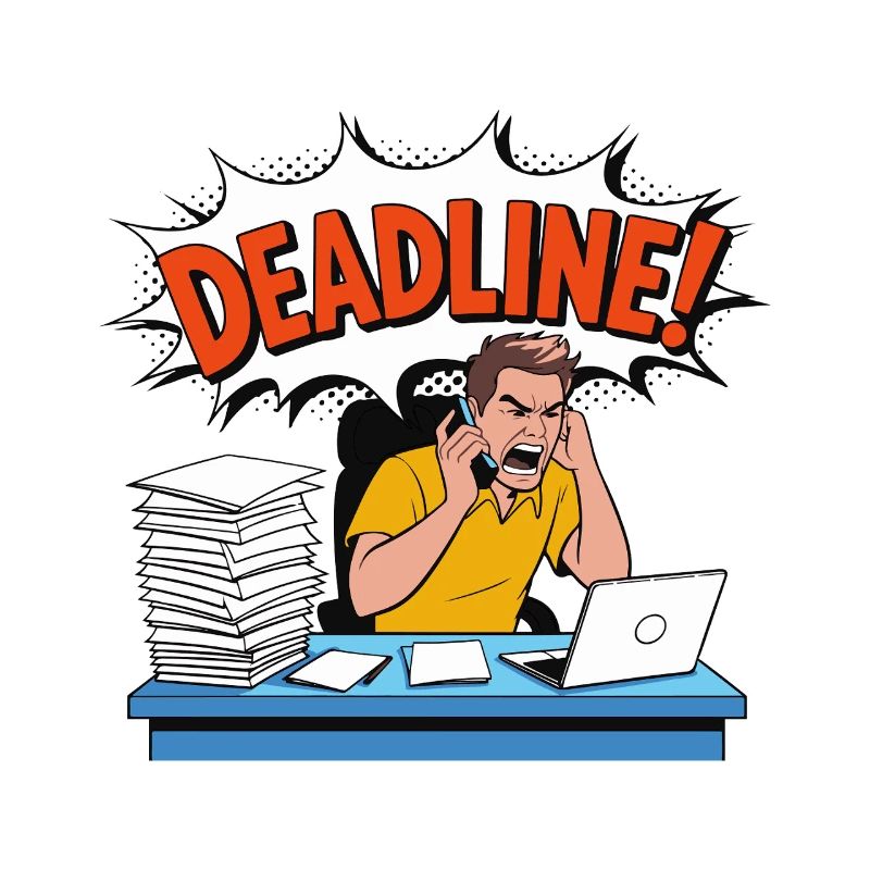 Deadline Stress Illustration