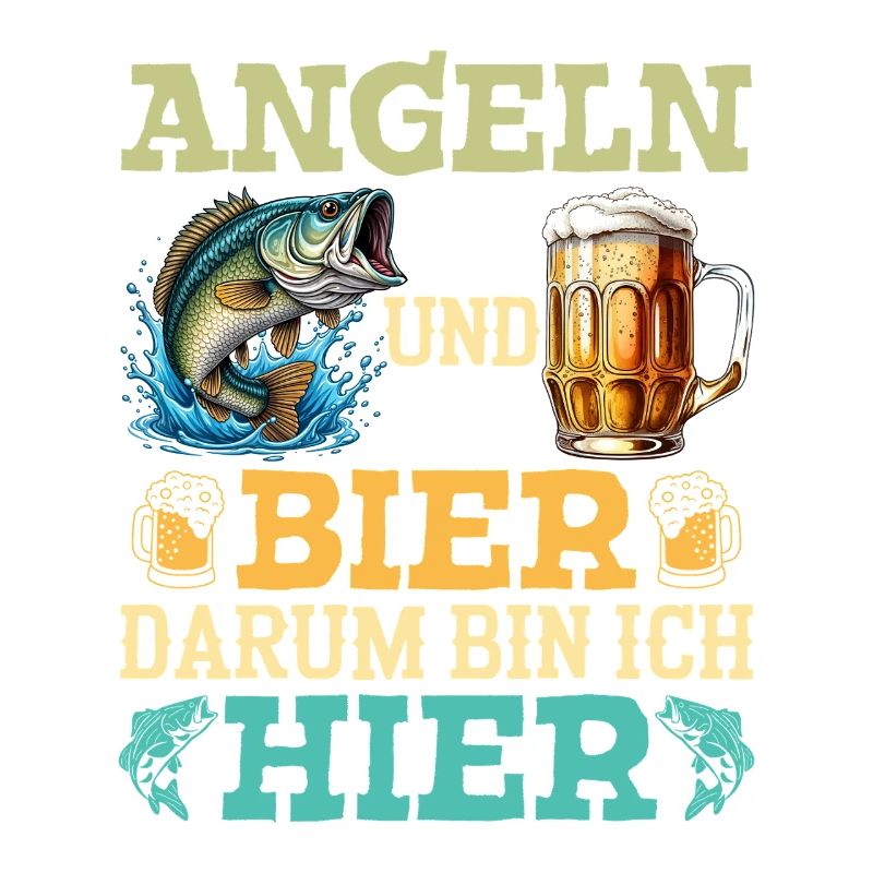 Werdender Papa ANGELN UND BIER DARUM BIN ICH HIER