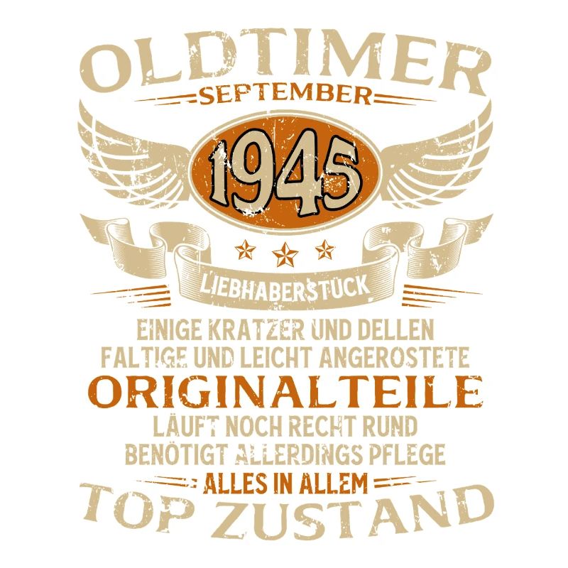 80. Geburtstag Geschenk Oldtimer September 1945
