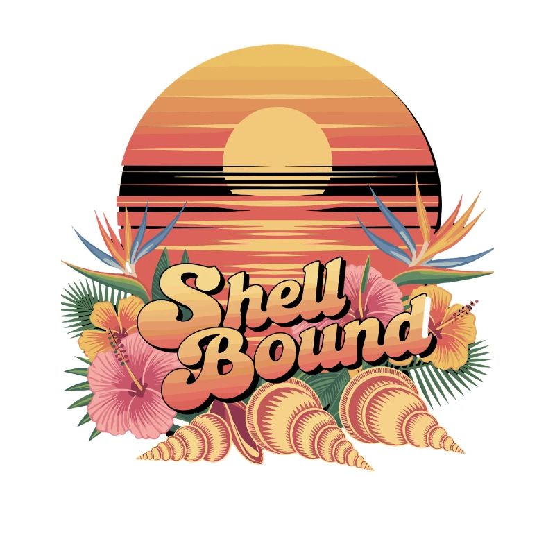 Shell Bound Tropical Sunset Landscape