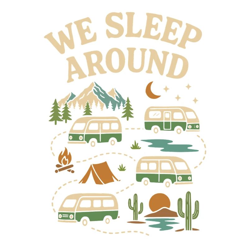 We sleep around