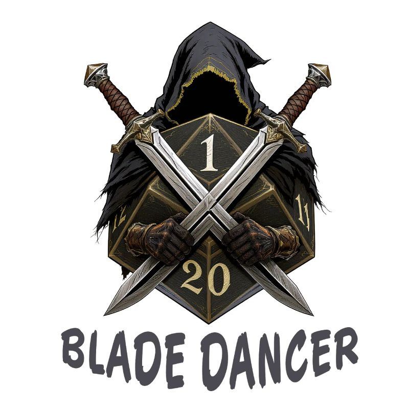 Blade Dancer – Kapuze mit zwei Schwertern